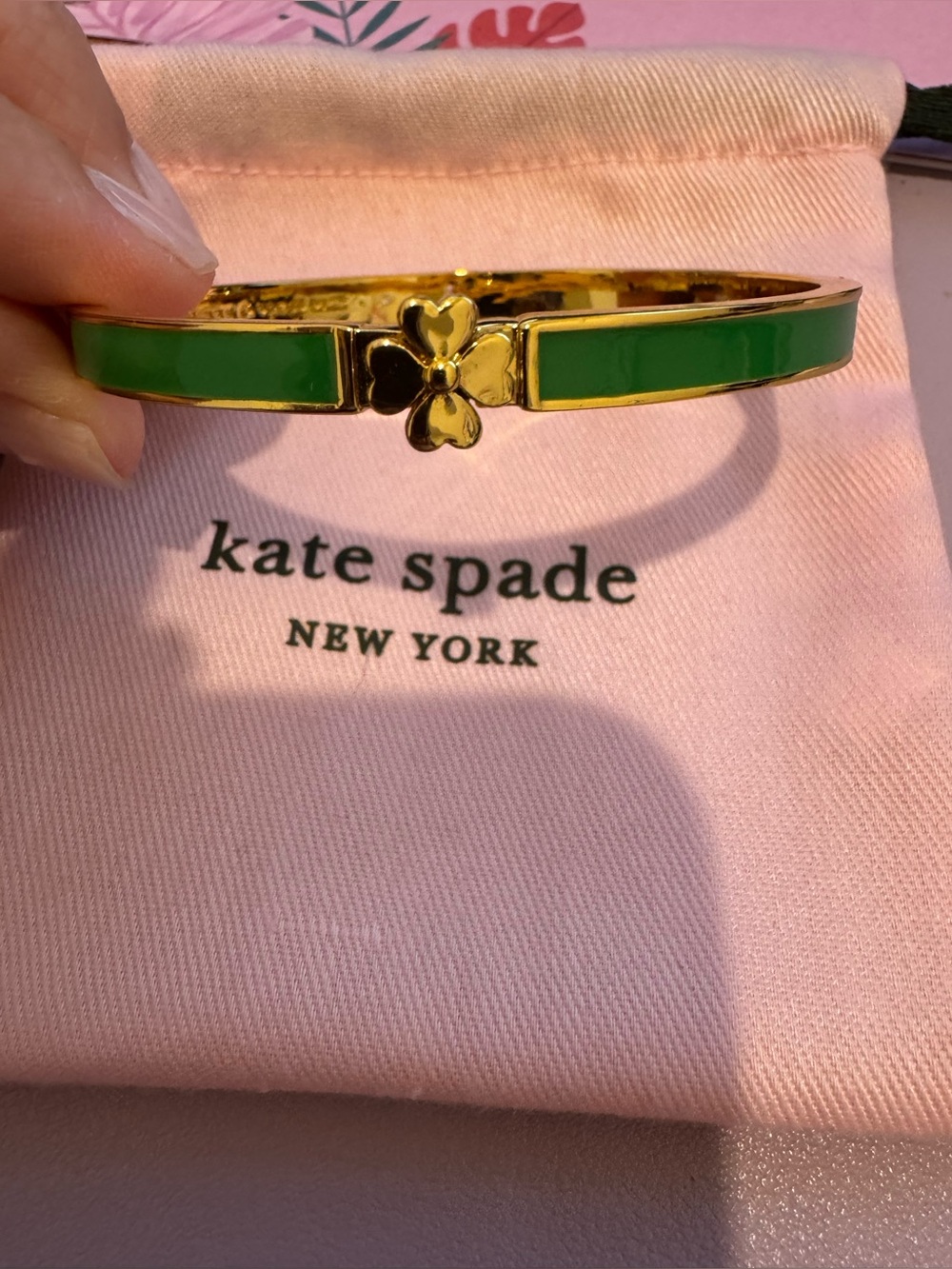 Kate Spade Green and Gold Bracelet